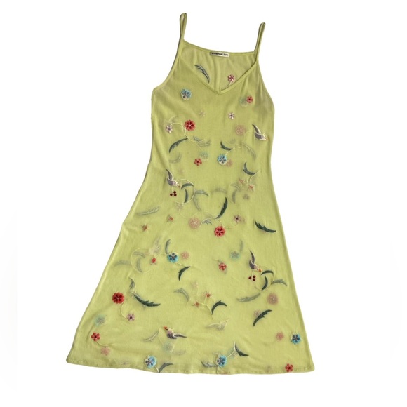 Vivienne Tam Dresses & Skirts - Vintage 90’s Y2K Vivienne Tam Nylon Mesh Embroidered Floral Hummingbird Dress